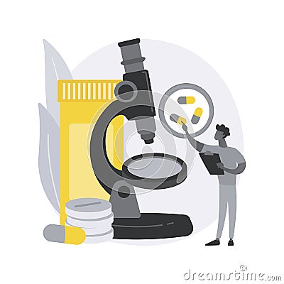 Drug monitoring abstract concept vector illustration. Vector Illustration