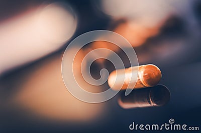 Drug Pill Closeup Stock Photo