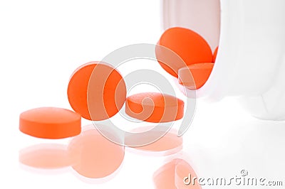 Drug in tablets painkiller Ibuprofenum. Stock Photo