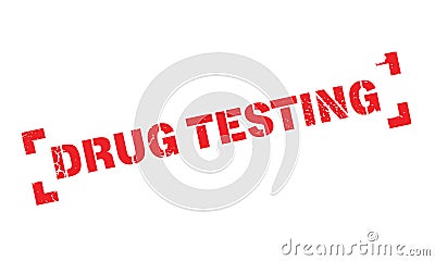 Drug Testing rubber stamp Vector Illustration