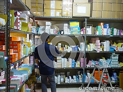 Drug warehouse Editorial Stock Photo