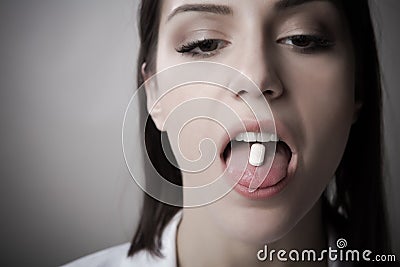 Drugs abuse and addiction tablets.Pharmaceutical science,conspiracy theory.Prescription drug abuse.Defense and preventive drugs Stock Photo