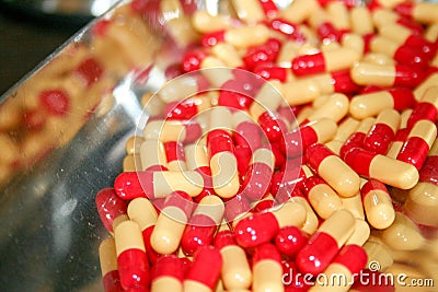 Drugs abuse, capsules Stock Photo