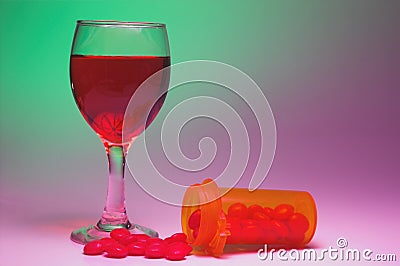 Drugs and Alcohol Stock Photo