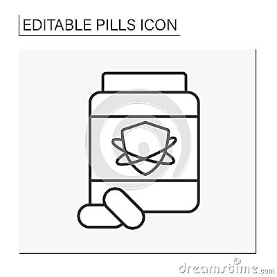 Drugs line icon Vector Illustration