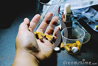 Drugs and pills Stock Photo