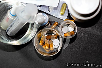 Drugs and pills Stock Photo