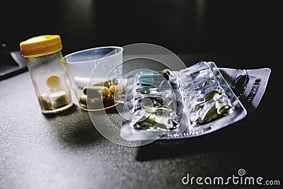 Drugs and pills Stock Photo