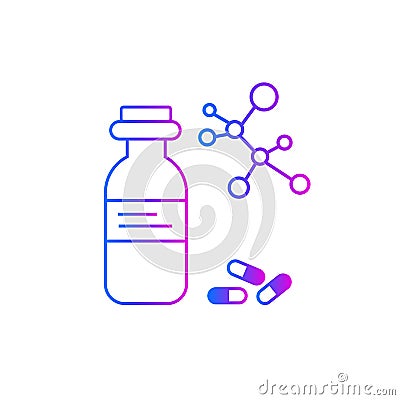 Drugs vector icon, dose of the drug Vector Illustration