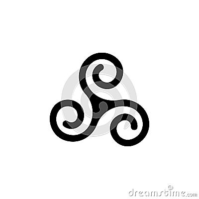 Druidism Triple spiral sign icon. Element of religion sign icon for mobile concept and web apps. Detailed Druidism Triple spiral i Stock Photo