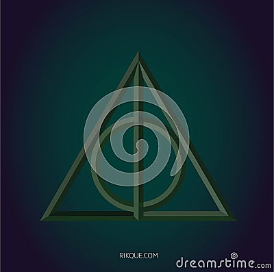 Deathly Hallows Sign Vector Illustration