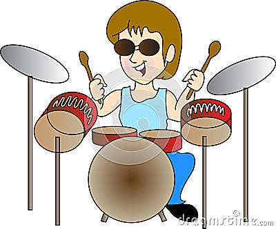 Drum boy Stock Photo