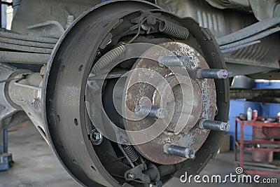 Drum brakes Stock Photo