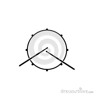 Drum icon top view Vector Illustration