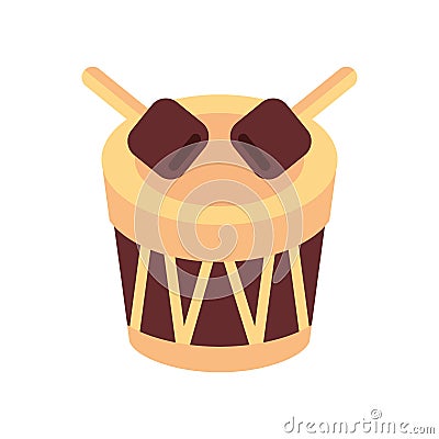 drum instrument ethnic culture boho icon Vector Illustration