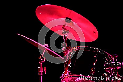 Drum Kit on the stage Stock Photo