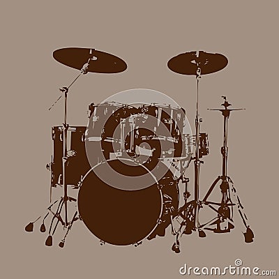 Drum kit vector Vector Illustration