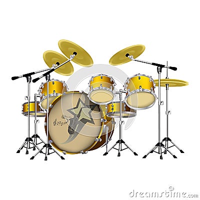 Drum kit Vector Illustration