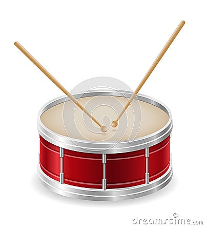 Drum musical instruments stock vector illustration Vector Illustration