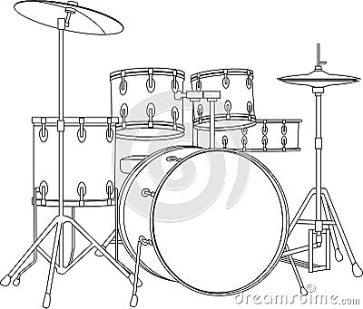 Drum set Vector Illustration