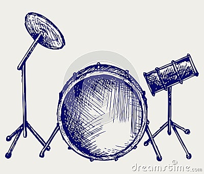 Drum set Vector Illustration