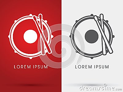 Drum, Snare sign graphic Vector Illustration