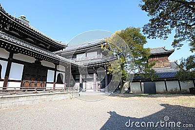 Drum Tower and Scripture Repository in Nishi Hongwanji Temple, Kyoto, Japan Editorial Stock Photo