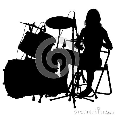 Drummer Vector Illustration