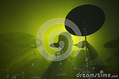 Drummer at concert Stock Photo