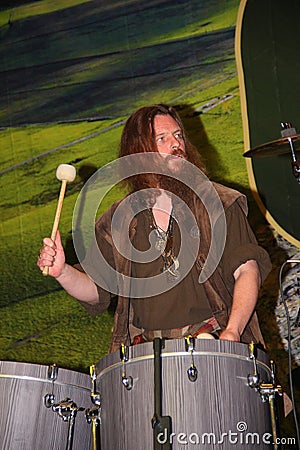 Drummer of the Hit Machines Drummers group Editorial Stock Photo