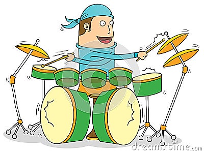 Drummer Vector Illustration