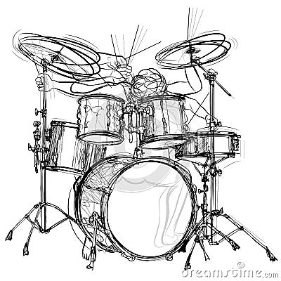 Drummer Vector Illustration