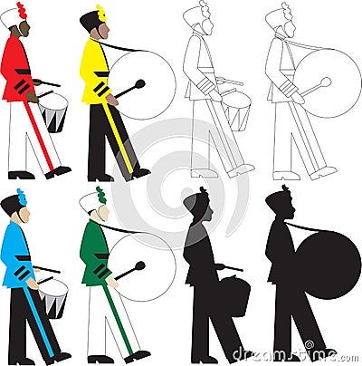 Drummers Vector Illustration