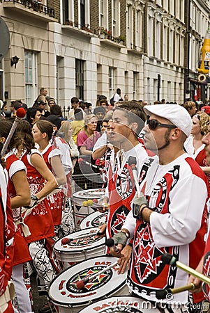 Drummers from Batala Banda de Percussao Editorial Stock Photo