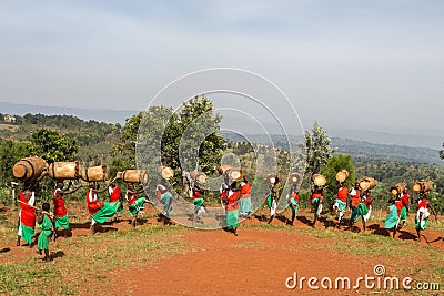 Drummers of Burundi Editorial Stock Photo