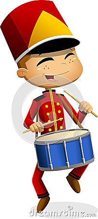 The 12 Days Of Christmas - 12Th Day - Twelve Drummers Drumming Vector Illustration