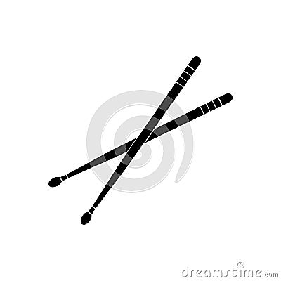 Drumsticks icon. Percussion musical instrument Cartoon Illustration