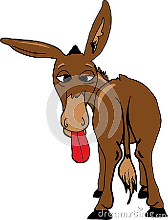 Drunk Donkey Stock Photo