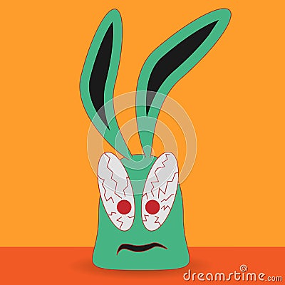 Drunken Rabbit Vector Illustration