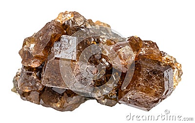 druse of raw hessonite grossular mineral crystals Stock Photo