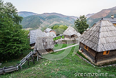 Drvengrad in Serbia Stock Photo