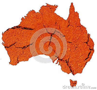 Dry Australian Continent Stock Photo