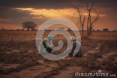 a dry and barren land Stock Photo