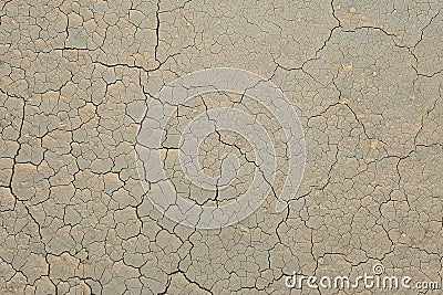 Clay cracked from heat Stock Photo