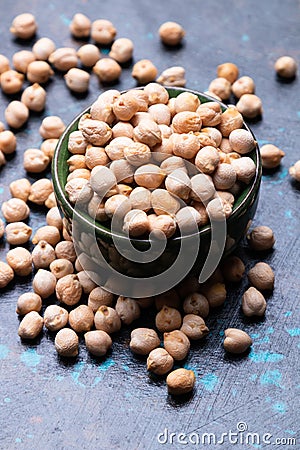 Dry chickpea or garbanzo beans Stock Photo