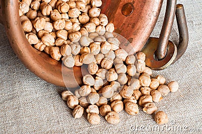 Dry chickpeas Stock Photo