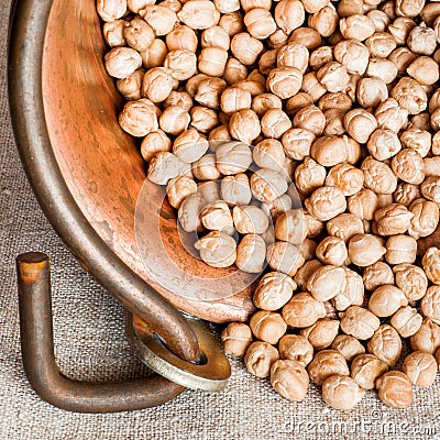 Dry chickpeas Stock Photo