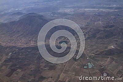 Aerial view and landscape view for City of Kabul Afghanistan Stock Photo