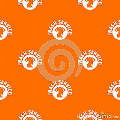 Dry cleaning pattern vector orange Vector Illustration