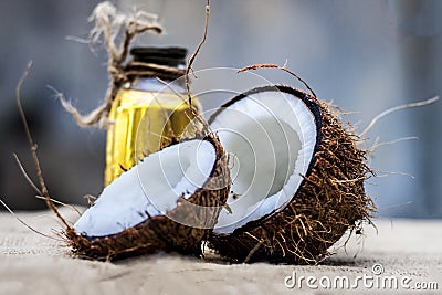 Coconut & Coconut oil Stock Photo